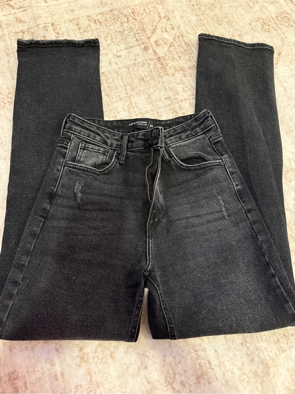 Just Black Straight-Leg Black Jeans